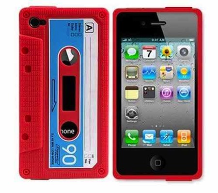 Coque iPhone 4 rétro Cassette rouge