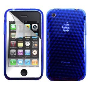 Coque iPhone 3G/3GS en gel silicone bleue