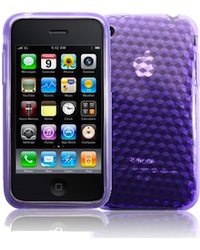 Coque iPhone 3G/3GS en gel silicone violette