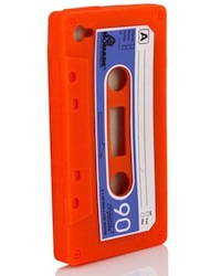 Coque iPhone 4 rétro Cassette orange