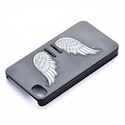Coque iPhone 4 ailes d'ange 3D noire